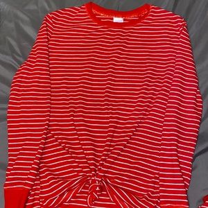 Red Striped Pajama Set